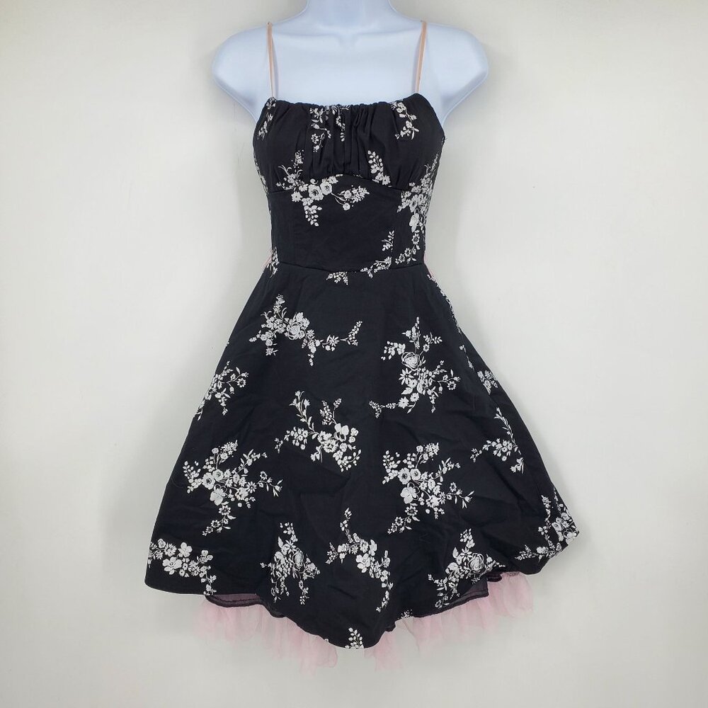 Vintage Ruby Rox Y2K Whimsigoth Dark‎ Fairy Babydoll Top Fit Flare Fairy Dress 3